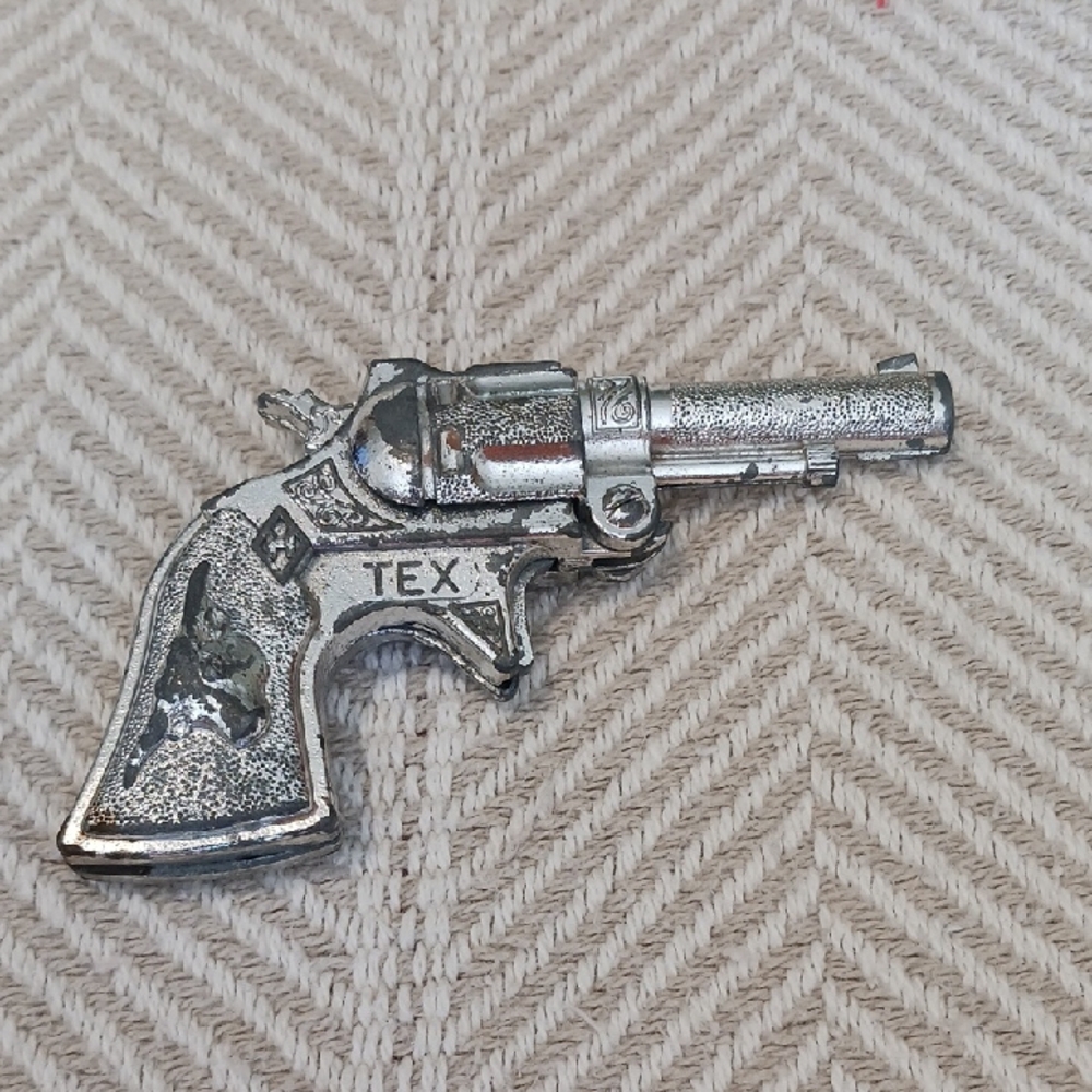 Silver Revolver Brooch